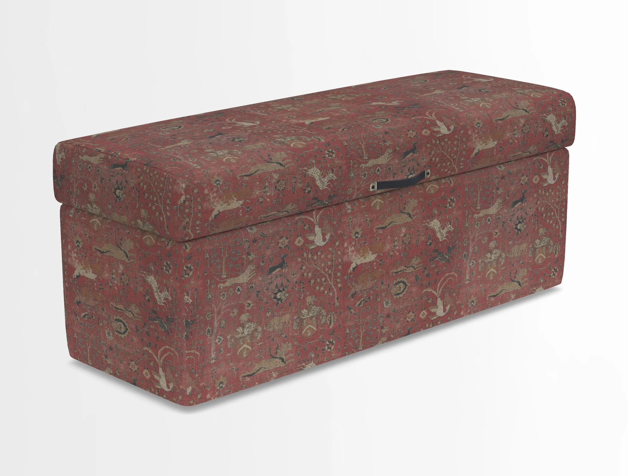 Birdham medium blanket box in Spill Resistant Gertrude Jekyll Ornamental Duck Egg and Alwinton 3 seater sofa in Spill Resistant Sussex Stripe Mocha