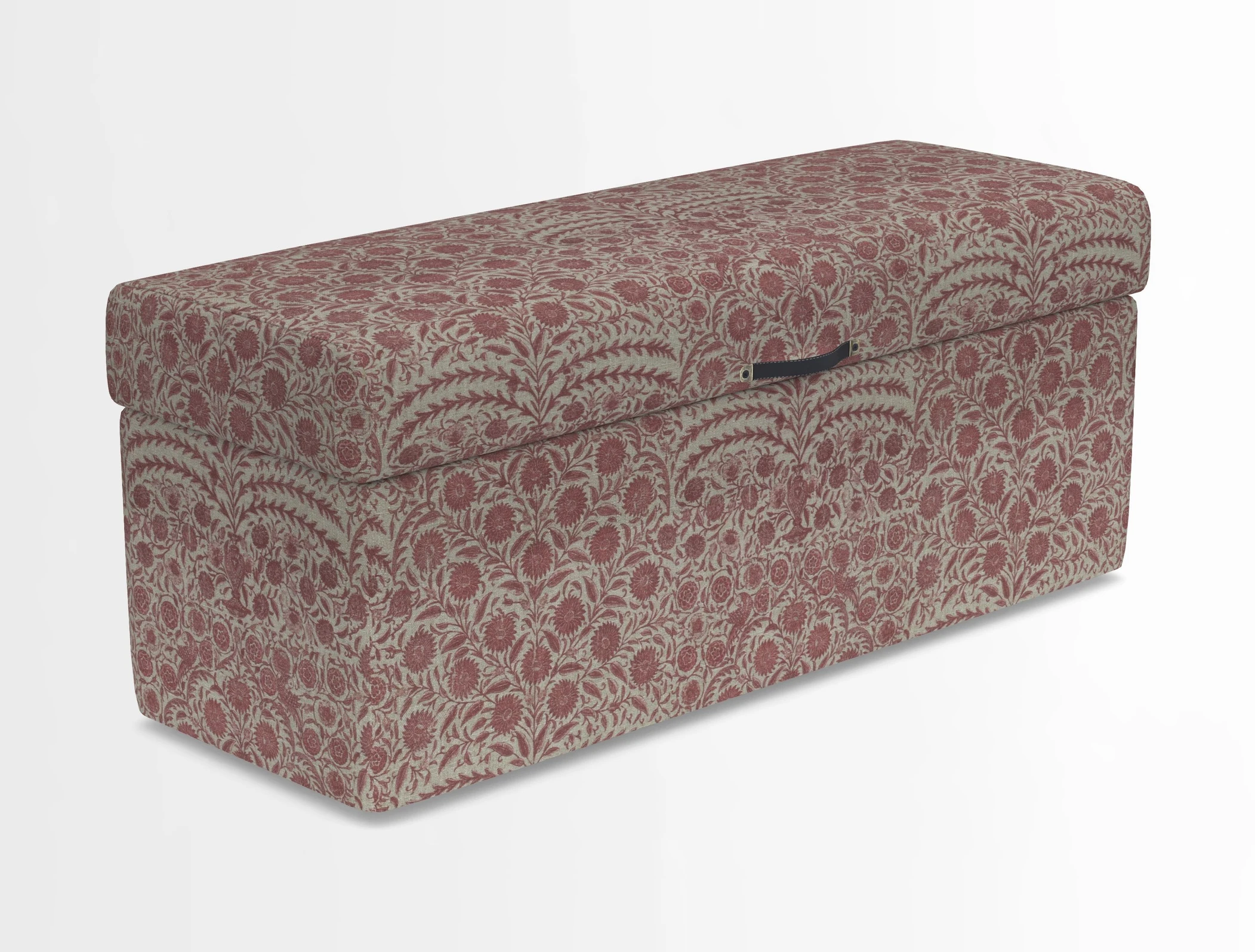 Birdham medium blanket box in Spill Resistant Gertrude Jekyll Ornamental Duck Egg and Alwinton 3 seater sofa in Spill Resistant Sussex Stripe Mocha