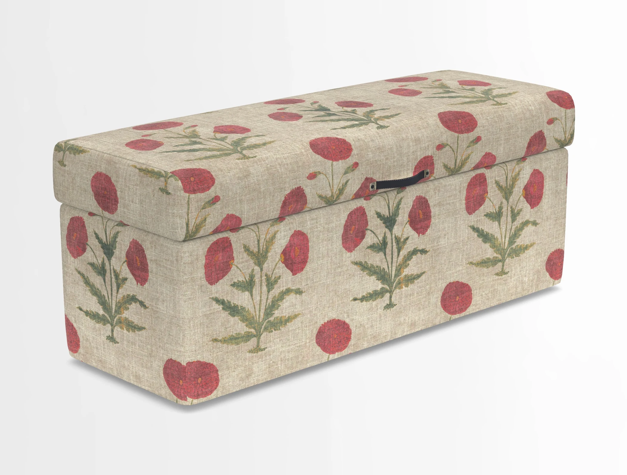 Birdham medium blanket box in Spill Resistant Gertrude Jekyll Ornamental Duck Egg and Alwinton 3 seater sofa in Spill Resistant Sussex Stripe Mocha