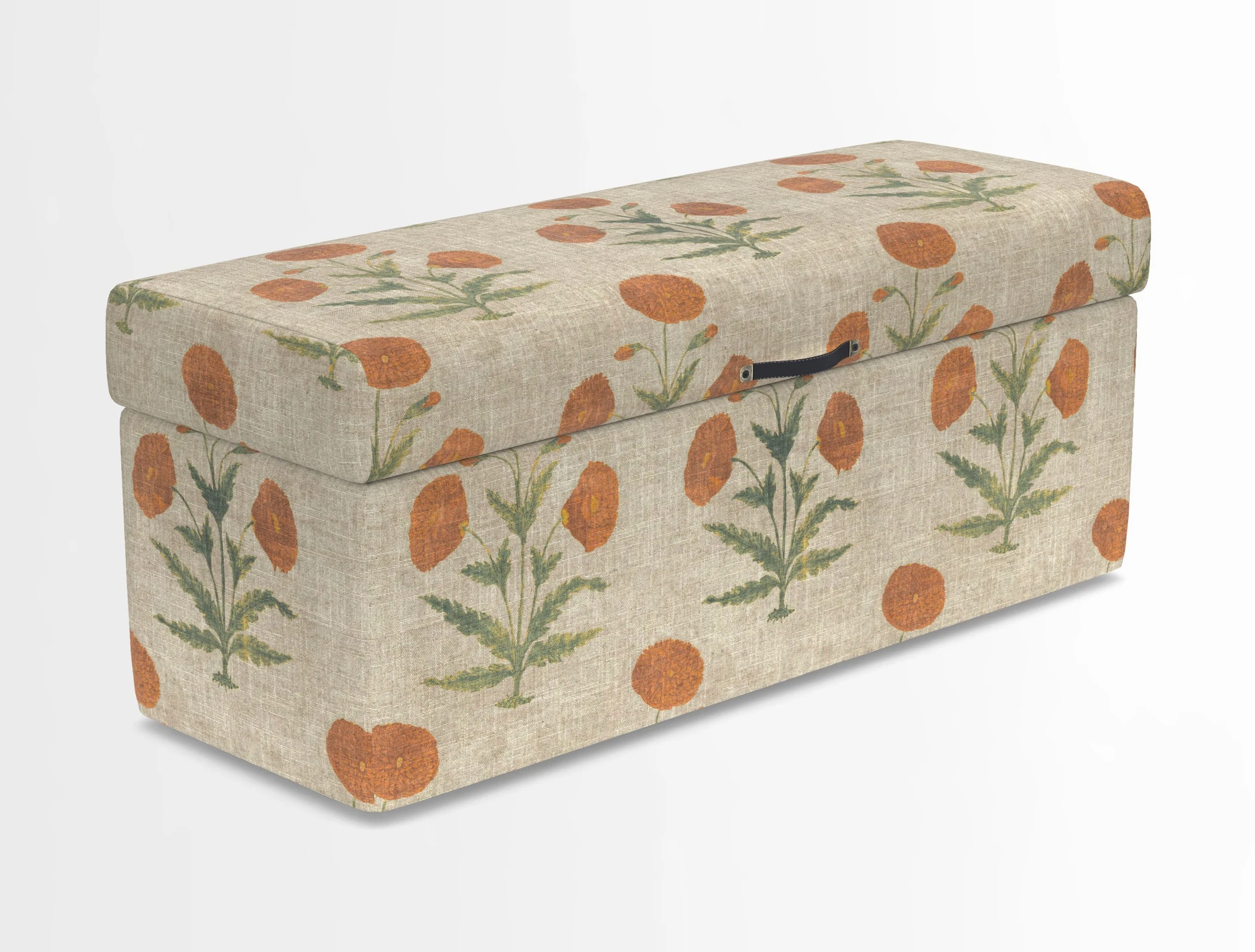 Birdham medium blanket box in Spill Resistant Gertrude Jekyll Ornamental Duck Egg and Alwinton 3 seater sofa in Spill Resistant Sussex Stripe Mocha