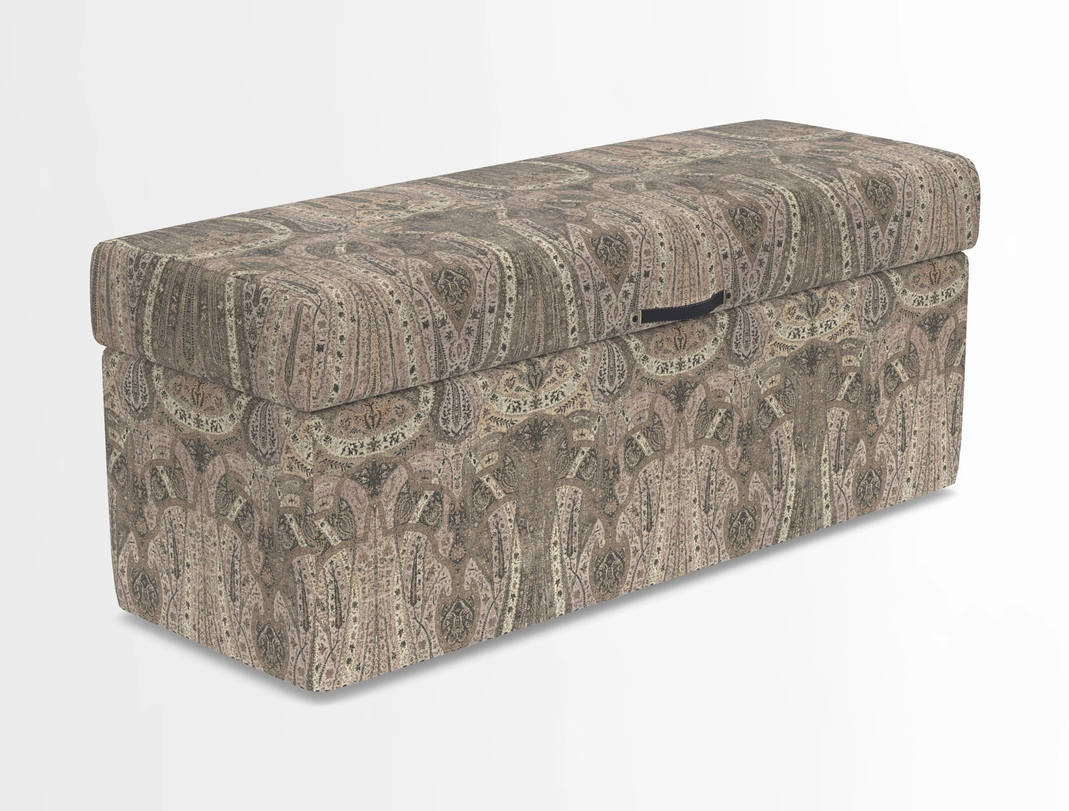 Birdham medium blanket box in Spill Resistant Gertrude Jekyll Ornamental Duck Egg and Alwinton 3 seater sofa in Spill Resistant Sussex Stripe Mocha