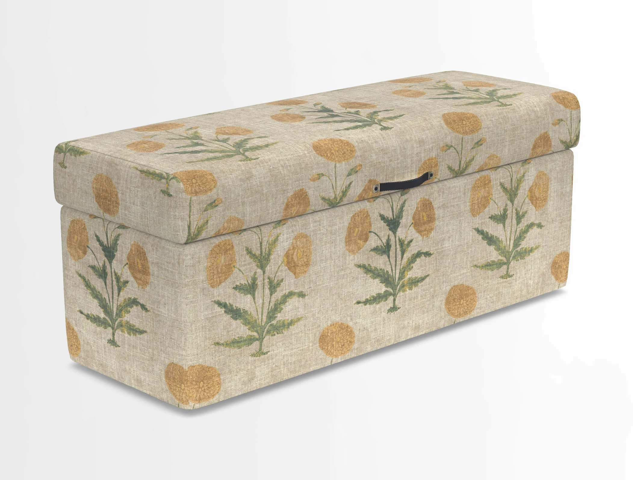 Birdham medium blanket box in Spill Resistant Gertrude Jekyll Ornamental Duck Egg and Alwinton 3 seater sofa in Spill Resistant Sussex Stripe Mocha