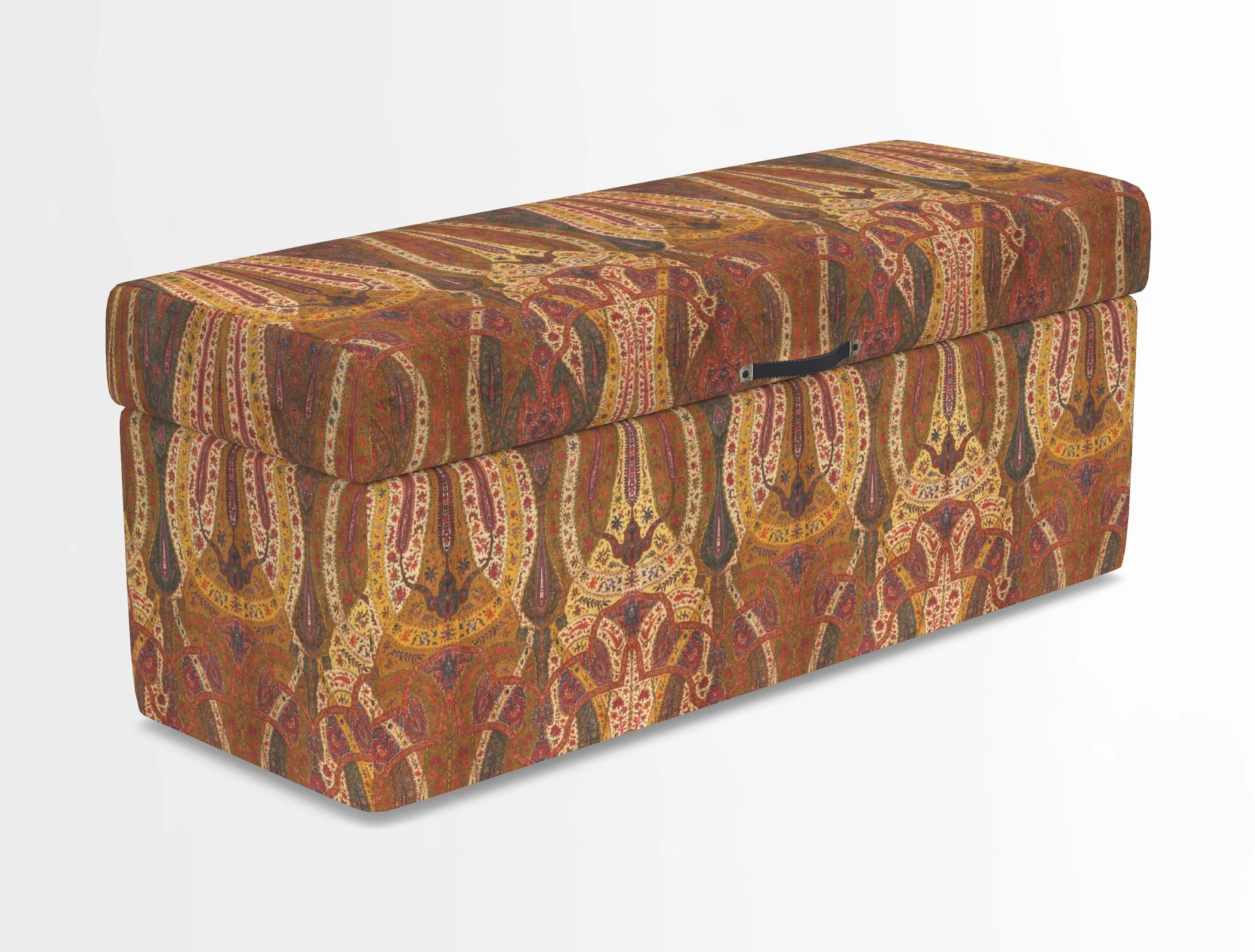 Birdham medium blanket box in Spill Resistant Gertrude Jekyll Ornamental Duck Egg and Alwinton 3 seater sofa in Spill Resistant Sussex Stripe Mocha