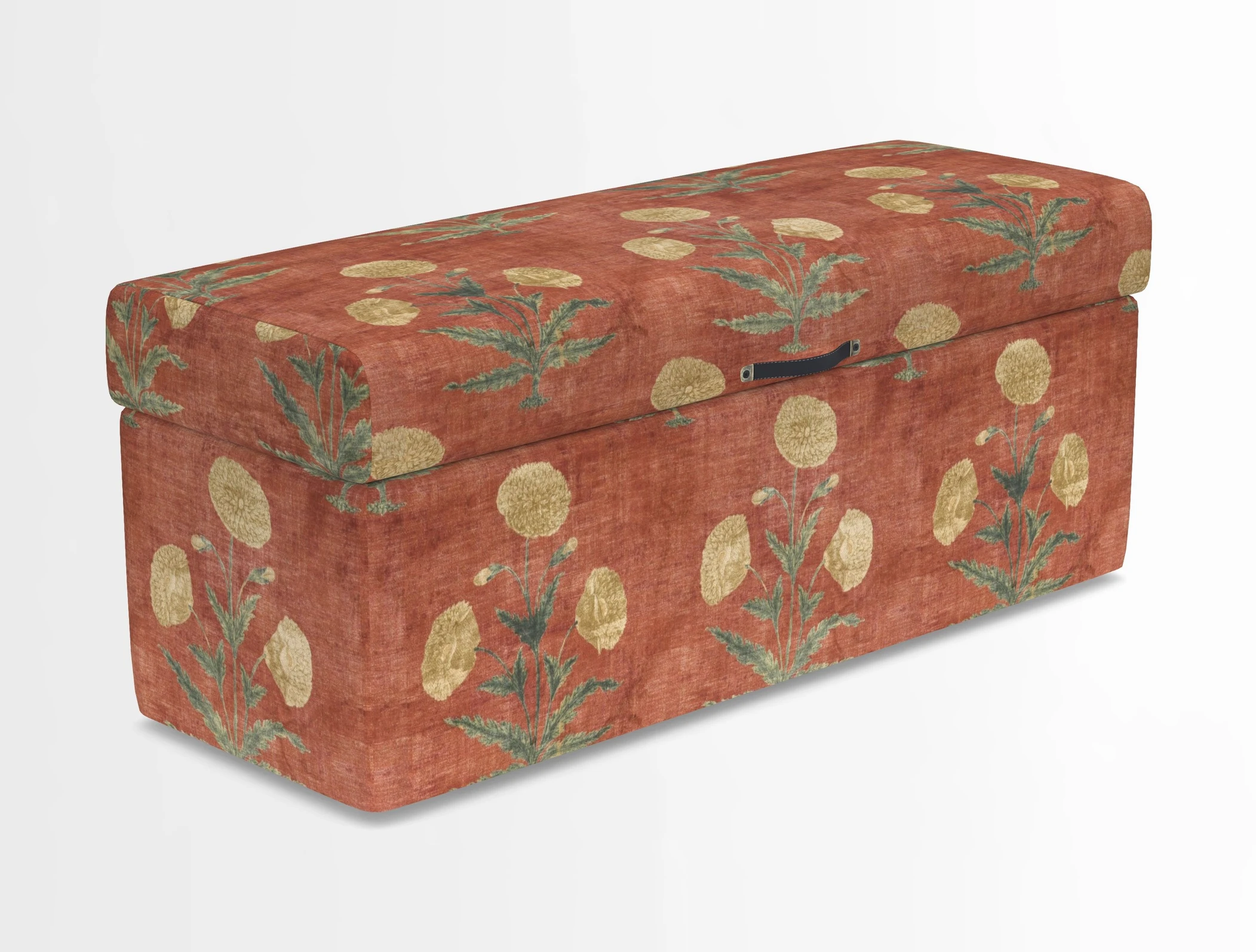 Birdham medium blanket box in Spill Resistant Gertrude Jekyll Ornamental Duck Egg and Alwinton 3 seater sofa in Spill Resistant Sussex Stripe Mocha
