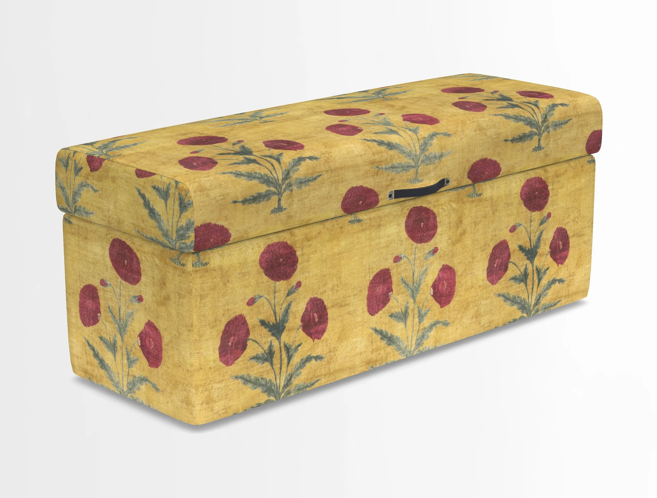 Birdham medium blanket box in Spill Resistant Gertrude Jekyll Ornamental Duck Egg and Alwinton 3 seater sofa in Spill Resistant Sussex Stripe Mocha