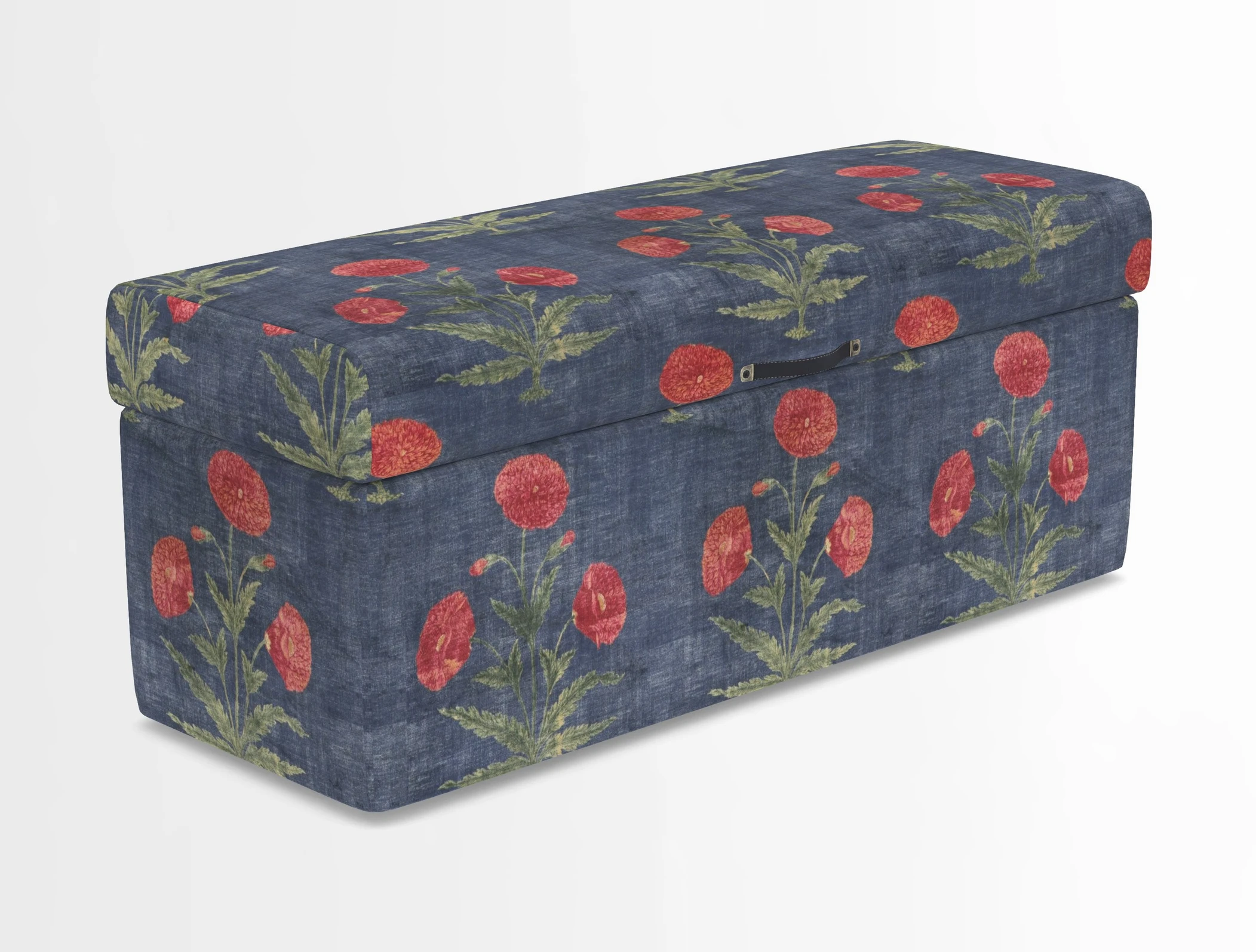 Birdham medium blanket box in Spill Resistant Gertrude Jekyll Ornamental Duck Egg and Alwinton 3 seater sofa in Spill Resistant Sussex Stripe Mocha