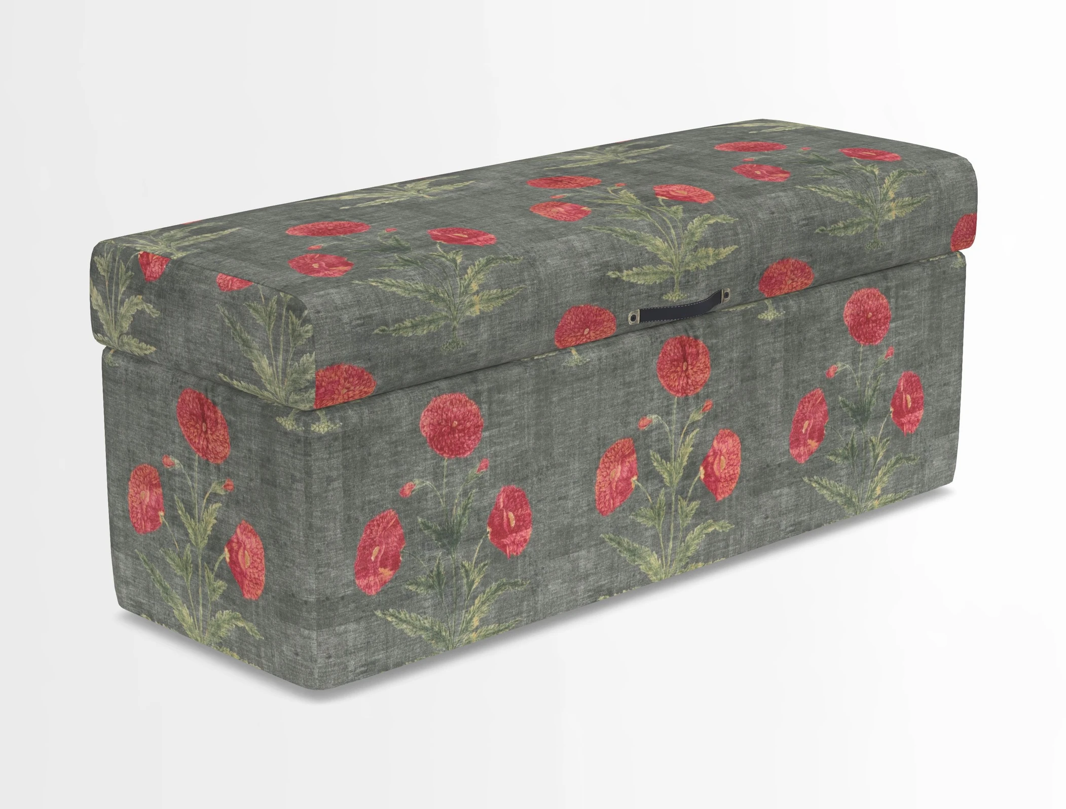 Birdham medium blanket box in Spill Resistant Gertrude Jekyll Ornamental Duck Egg and Alwinton 3 seater sofa in Spill Resistant Sussex Stripe Mocha