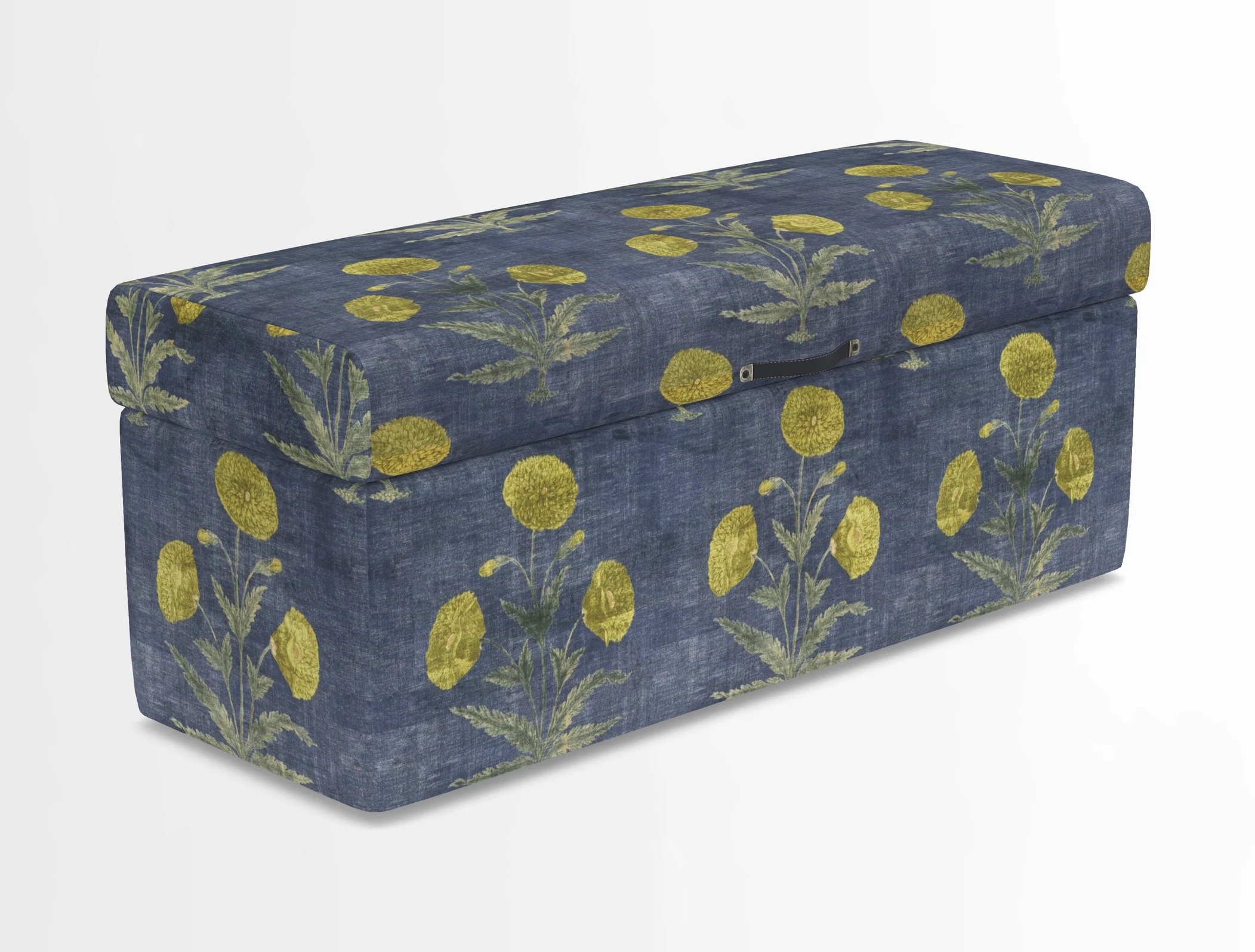 Birdham medium blanket box in Spill Resistant Gertrude Jekyll Ornamental Duck Egg and Alwinton 3 seater sofa in Spill Resistant Sussex Stripe Mocha