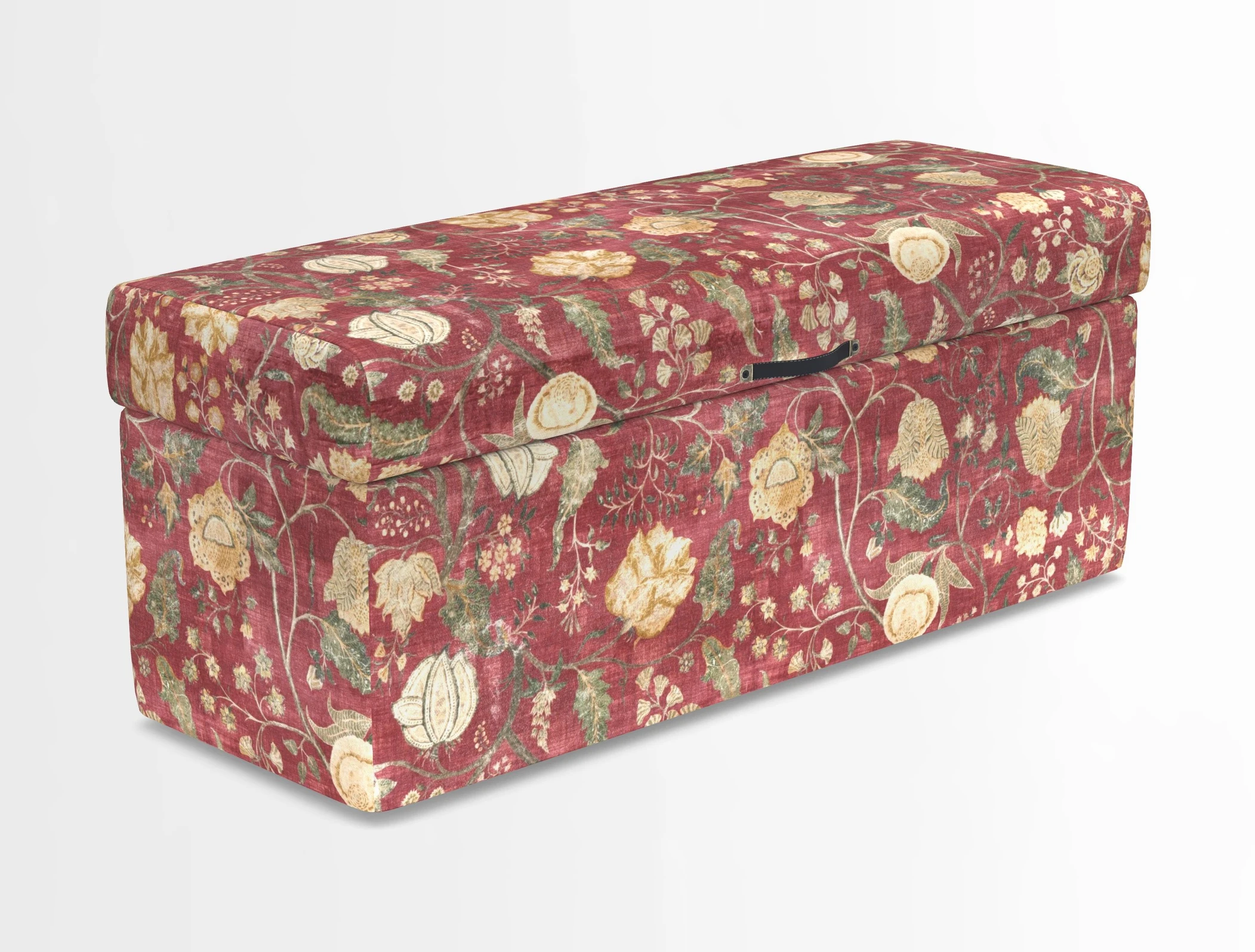 Birdham medium blanket box in Spill Resistant Gertrude Jekyll Ornamental Duck Egg and Alwinton 3 seater sofa in Spill Resistant Sussex Stripe Mocha