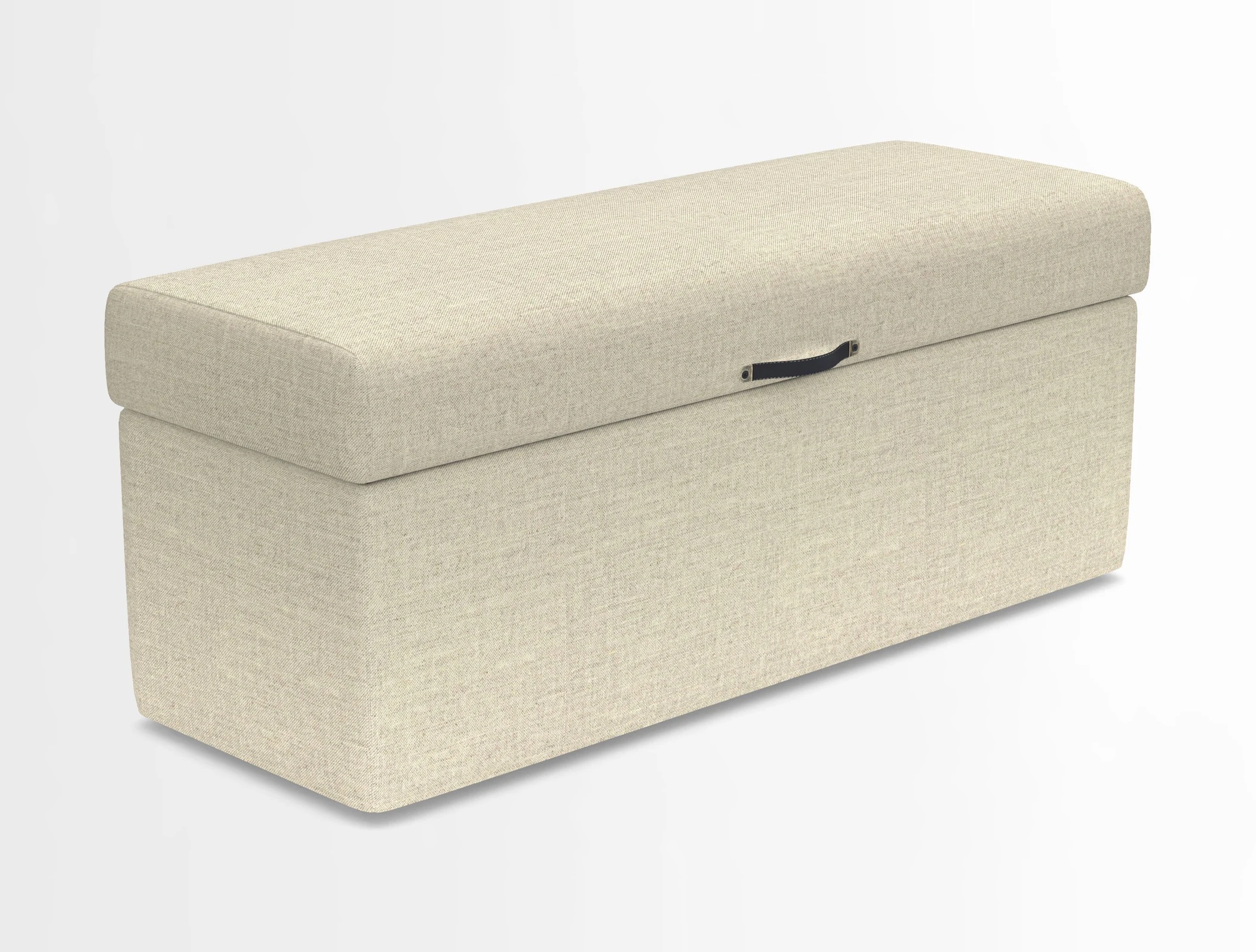 Birdham medium blanket box in Spill Resistant Gertrude Jekyll Ornamental Duck Egg and Alwinton 3 seater sofa in Spill Resistant Sussex Stripe Mocha