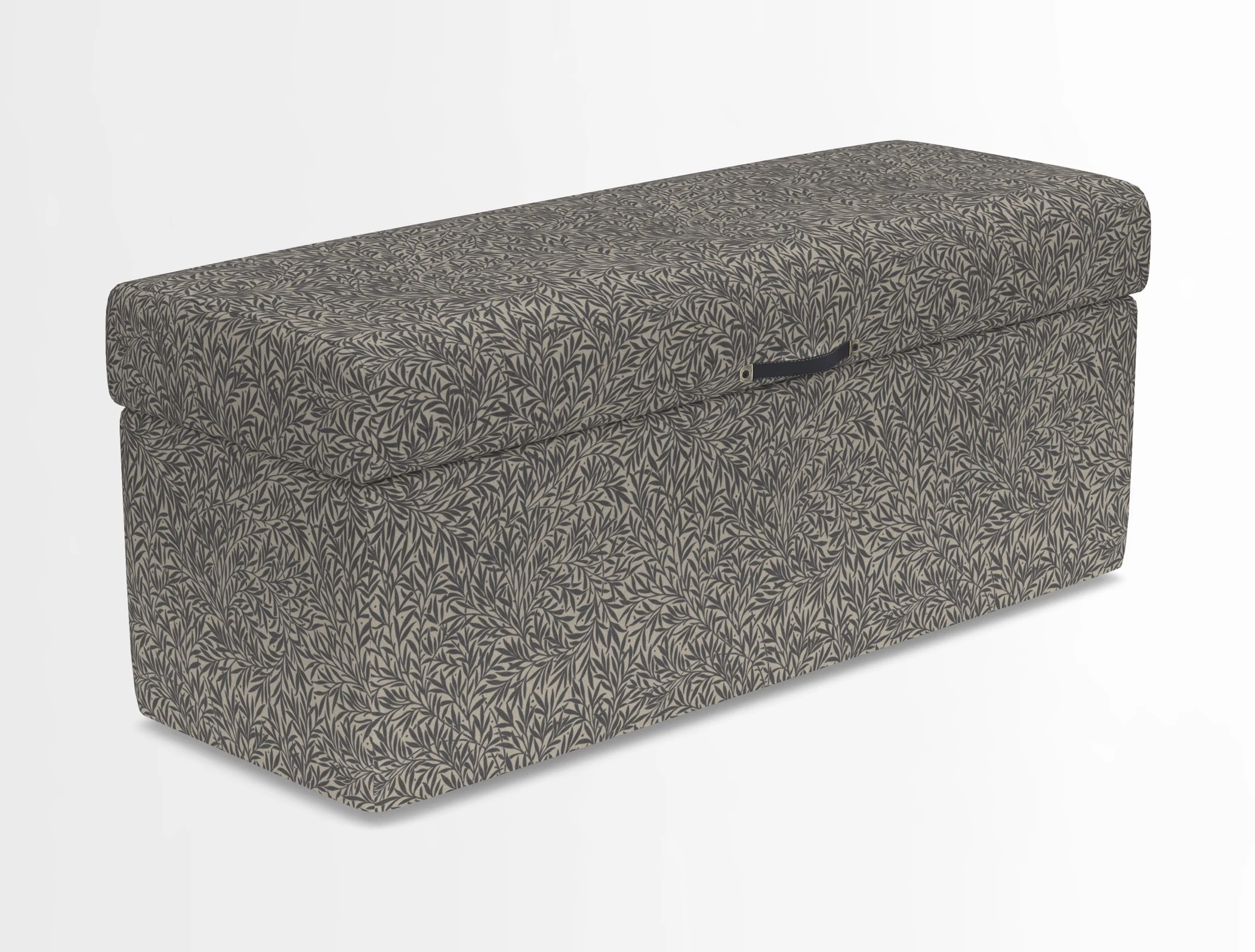 Birdham medium blanket box in Spill Resistant Gertrude Jekyll Ornamental Duck Egg and Alwinton 3 seater sofa in Spill Resistant Sussex Stripe Mocha