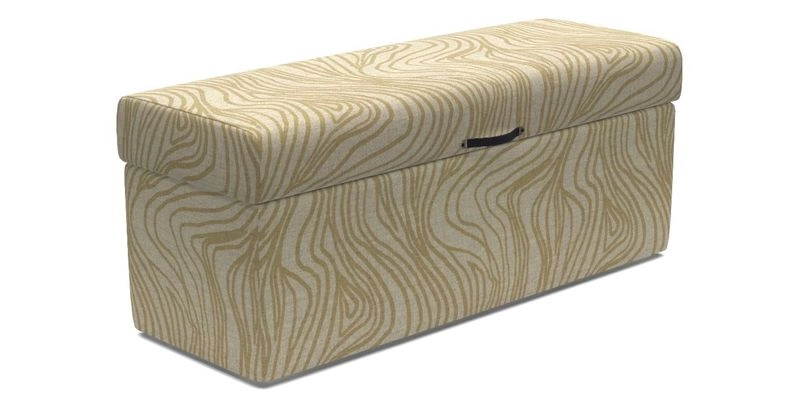 Birdham medium blanket box in Spill Resistant Gertrude Jekyll Ornamental Duck Egg and Alwinton 3 seater sofa in Spill Resistant Sussex Stripe Mocha