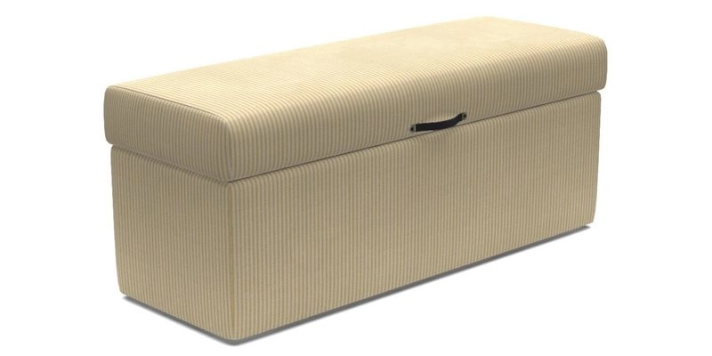 Birdham medium blanket box in Spill Resistant Gertrude Jekyll Ornamental Duck Egg and Alwinton 3 seater sofa in Spill Resistant Sussex Stripe Mocha
