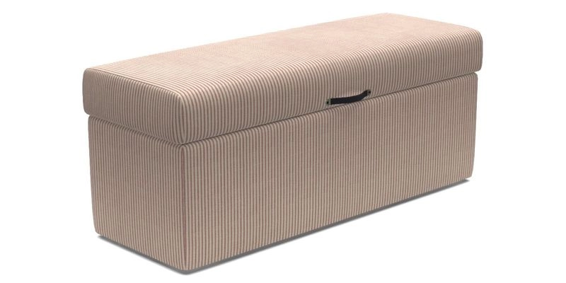 Birdham medium blanket box in Spill Resistant Gertrude Jekyll Ornamental Duck Egg and Alwinton 3 seater sofa in Spill Resistant Sussex Stripe Mocha