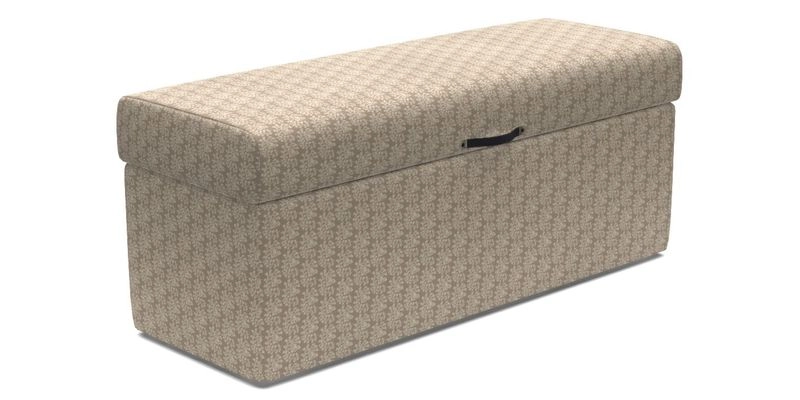 Birdham medium blanket box in Spill Resistant Gertrude Jekyll Ornamental Duck Egg and Alwinton 3 seater sofa in Spill Resistant Sussex Stripe Mocha