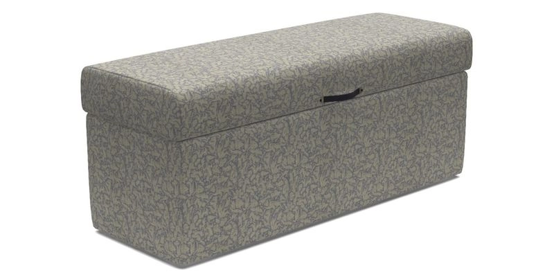 Birdham medium blanket box in Spill Resistant Gertrude Jekyll Ornamental Duck Egg and Alwinton 3 seater sofa in Spill Resistant Sussex Stripe Mocha