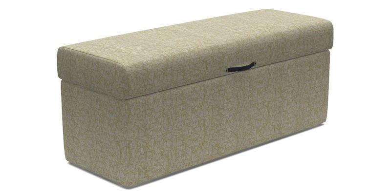 Birdham medium blanket box in Spill Resistant Gertrude Jekyll Ornamental Duck Egg and Alwinton 3 seater sofa in Spill Resistant Sussex Stripe Mocha