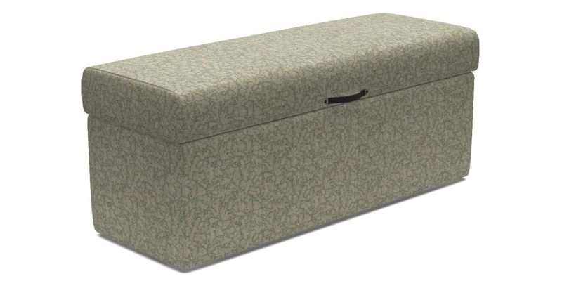 Birdham medium blanket box in Spill Resistant Gertrude Jekyll Ornamental Duck Egg and Alwinton 3 seater sofa in Spill Resistant Sussex Stripe Mocha