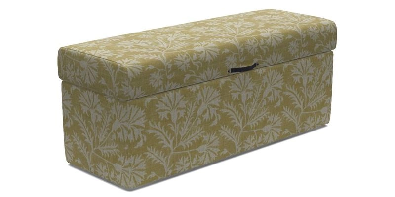 Birdham medium blanket box in Spill Resistant Gertrude Jekyll Ornamental Duck Egg and Alwinton 3 seater sofa in Spill Resistant Sussex Stripe Mocha