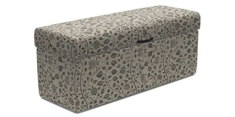 Birdham medium blanket box in Spill Resistant Gertrude Jekyll Ornamental Duck Egg and Alwinton 3 seater sofa in Spill Resistant Sussex Stripe Mocha