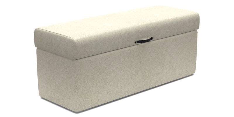 Birdham Large Blanket Box in V&A Threads of India on Linen Regal Poppy Buttermilk