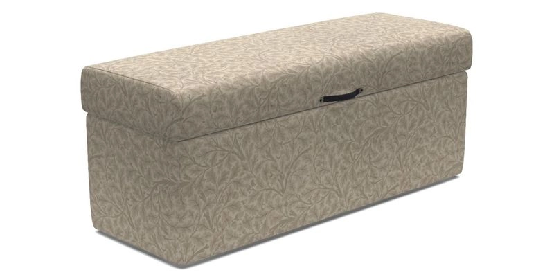 Birdham medium blanket box in Spill Resistant Gertrude Jekyll Ornamental Duck Egg and Alwinton 3 seater sofa in Spill Resistant Sussex Stripe Mocha