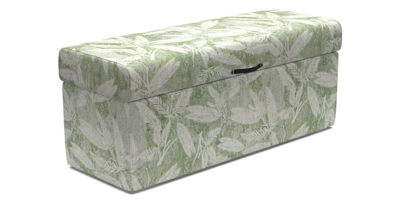 Birdham medium blanket box in Spill Resistant Gertrude Jekyll Ornamental Duck Egg and Alwinton 3 seater sofa in Spill Resistant Sussex Stripe Mocha