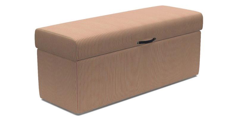 Birdham medium blanket box in Spill Resistant Gertrude Jekyll Ornamental Duck Egg and Alwinton 3 seater sofa in Spill Resistant Sussex Stripe Mocha