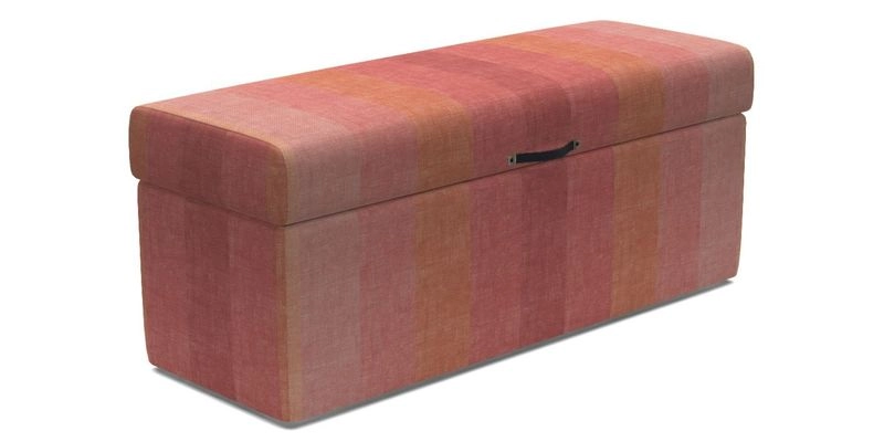 Birdham medium blanket box in Spill Resistant Gertrude Jekyll Ornamental Duck Egg and Alwinton 3 seater sofa in Spill Resistant Sussex Stripe Mocha