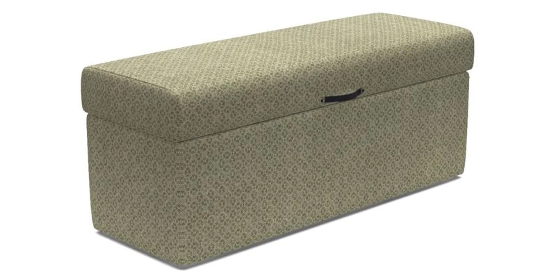 Birdham medium blanket box in Spill Resistant Gertrude Jekyll Ornamental Duck Egg and Alwinton 3 seater sofa in Spill Resistant Sussex Stripe Mocha