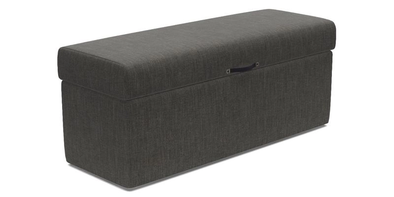 Birdham Large Blanket Box in V&A Threads of India on Linen Regal Poppy Buttermilk