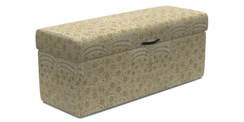 Birdham medium blanket box in Spill Resistant Gertrude Jekyll Ornamental Duck Egg and Alwinton 3 seater sofa in Spill Resistant Sussex Stripe Mocha
