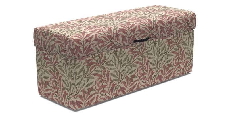 Birdham medium blanket box in Spill Resistant Gertrude Jekyll Ornamental Duck Egg and Alwinton 3 seater sofa in Spill Resistant Sussex Stripe Mocha
