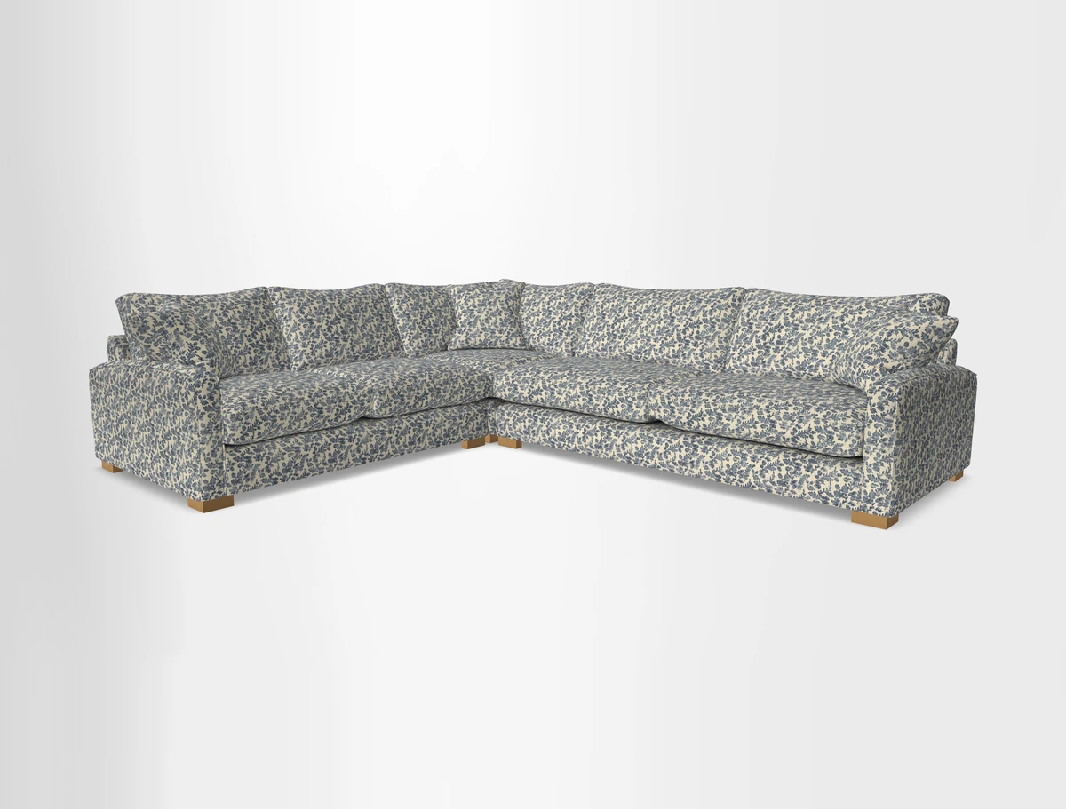 Brook Green large corner sofa RHF in Two Tone Plain Biscuit