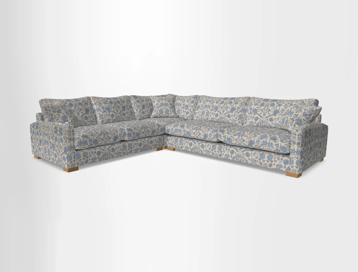 Brook Green large corner sofa RHF in Two Tone Plain Biscuit