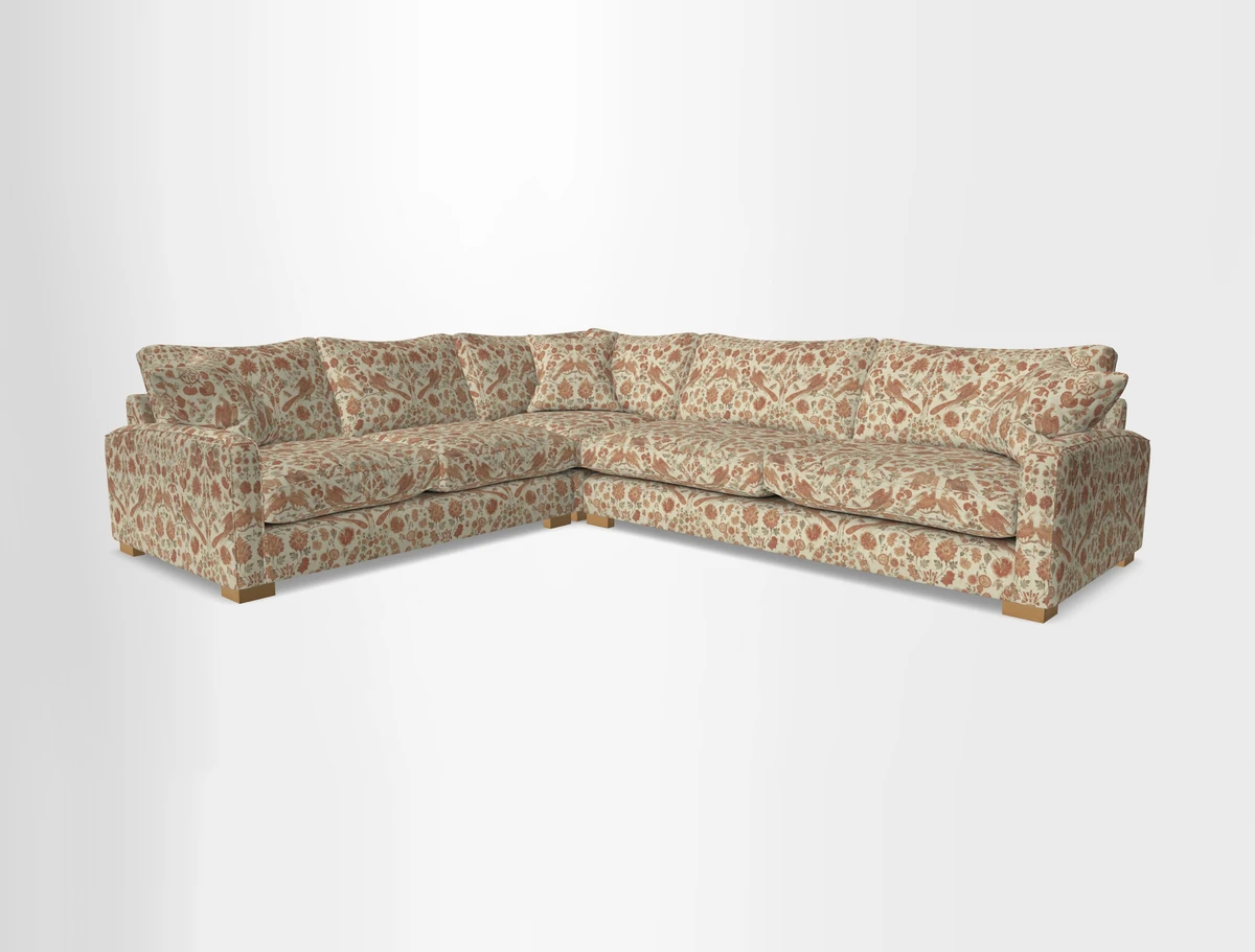 Brook Green large corner sofa RHF in Two Tone Plain Biscuit
