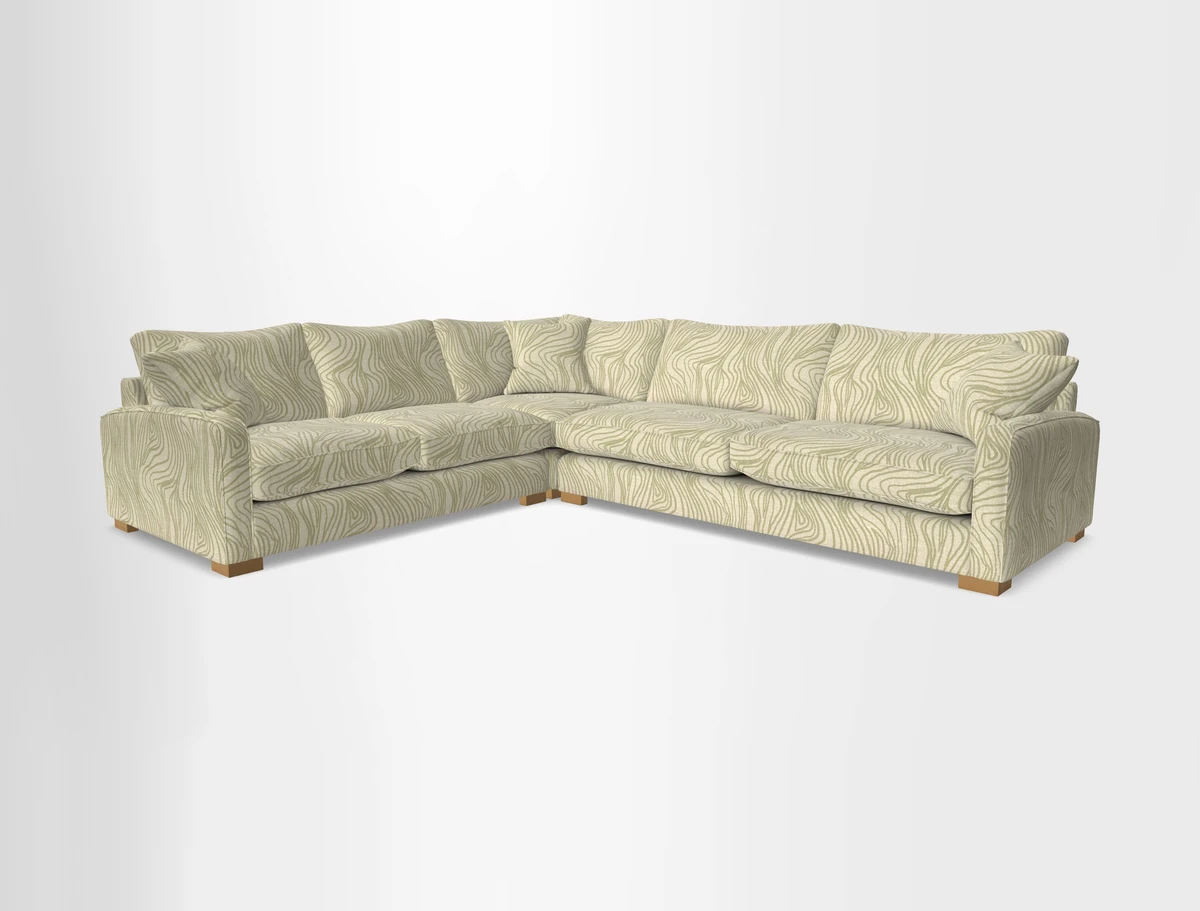 Brook Green large corner sofa RHF in Two Tone Plain Biscuit