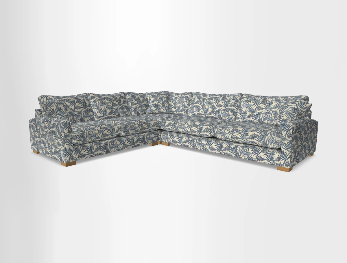Brook Green large corner sofa RHF in Two Tone Plain Biscuit