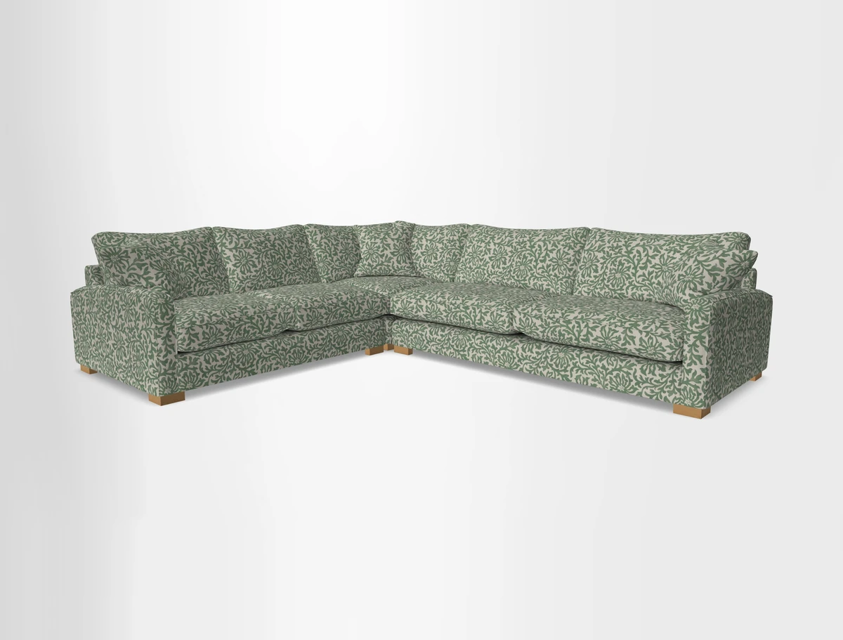Brook Green large corner sofa RHF in Two Tone Plain Biscuit
