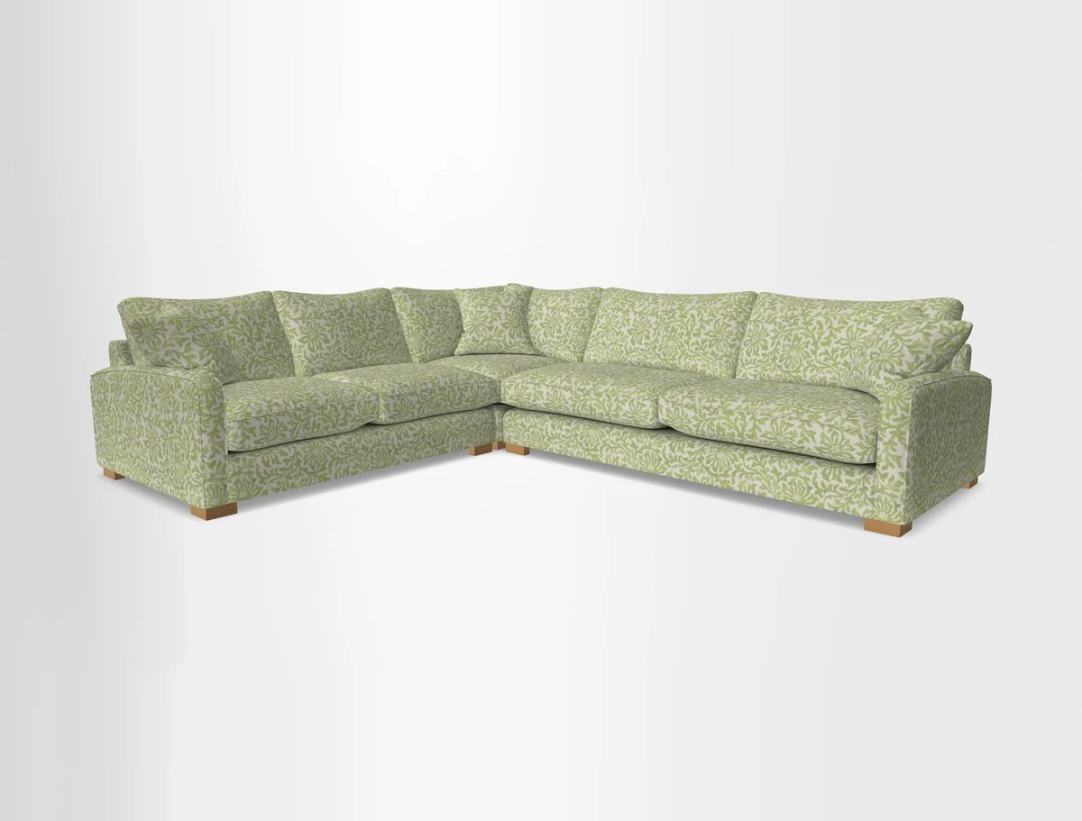 Brook Green large corner sofa RHF in Two Tone Plain Biscuit