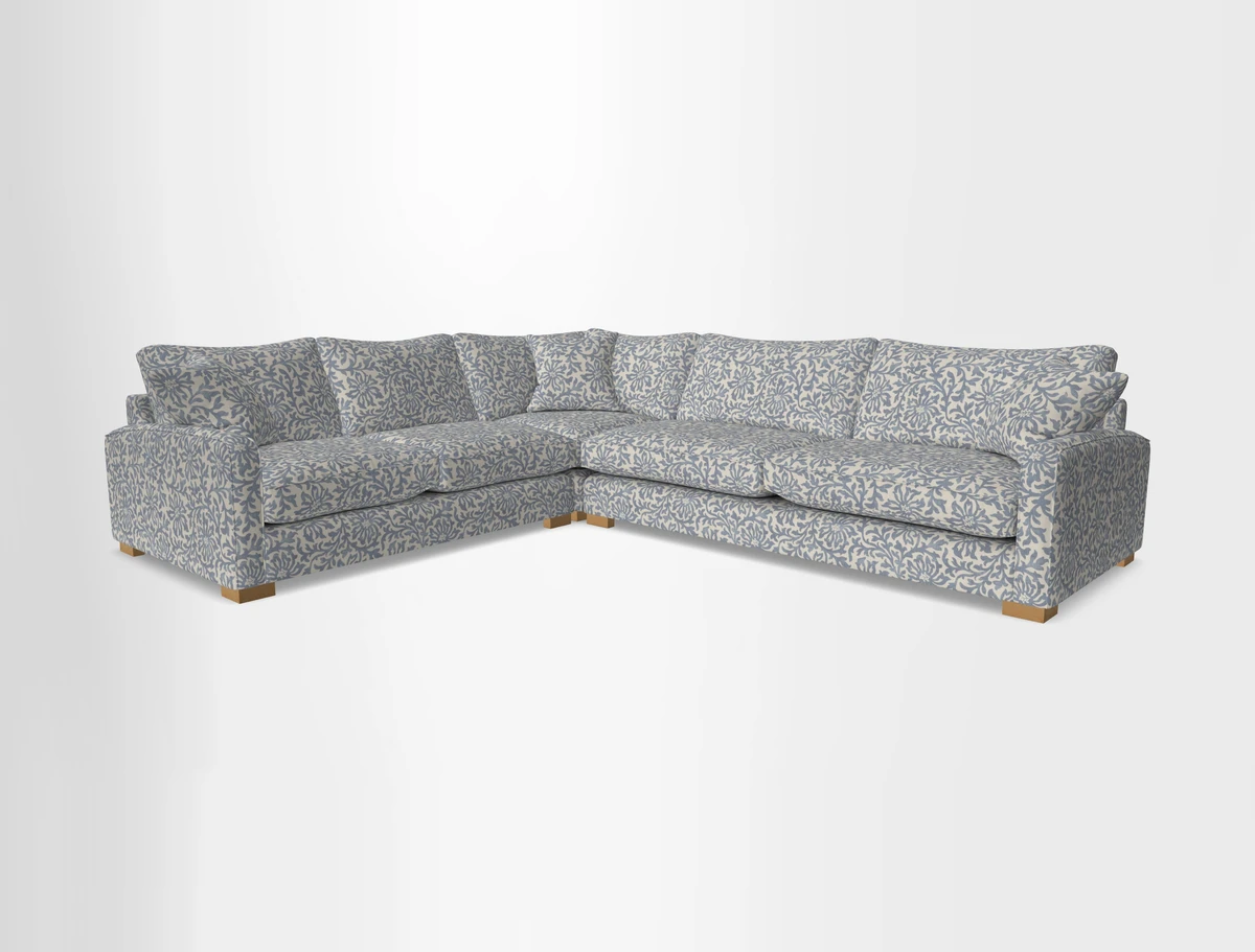 Brook Green large corner sofa RHF in Two Tone Plain Biscuit