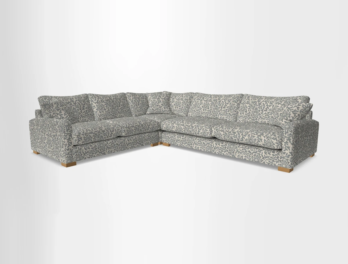 Brook Green large corner sofa RHF in Two Tone Plain Biscuit