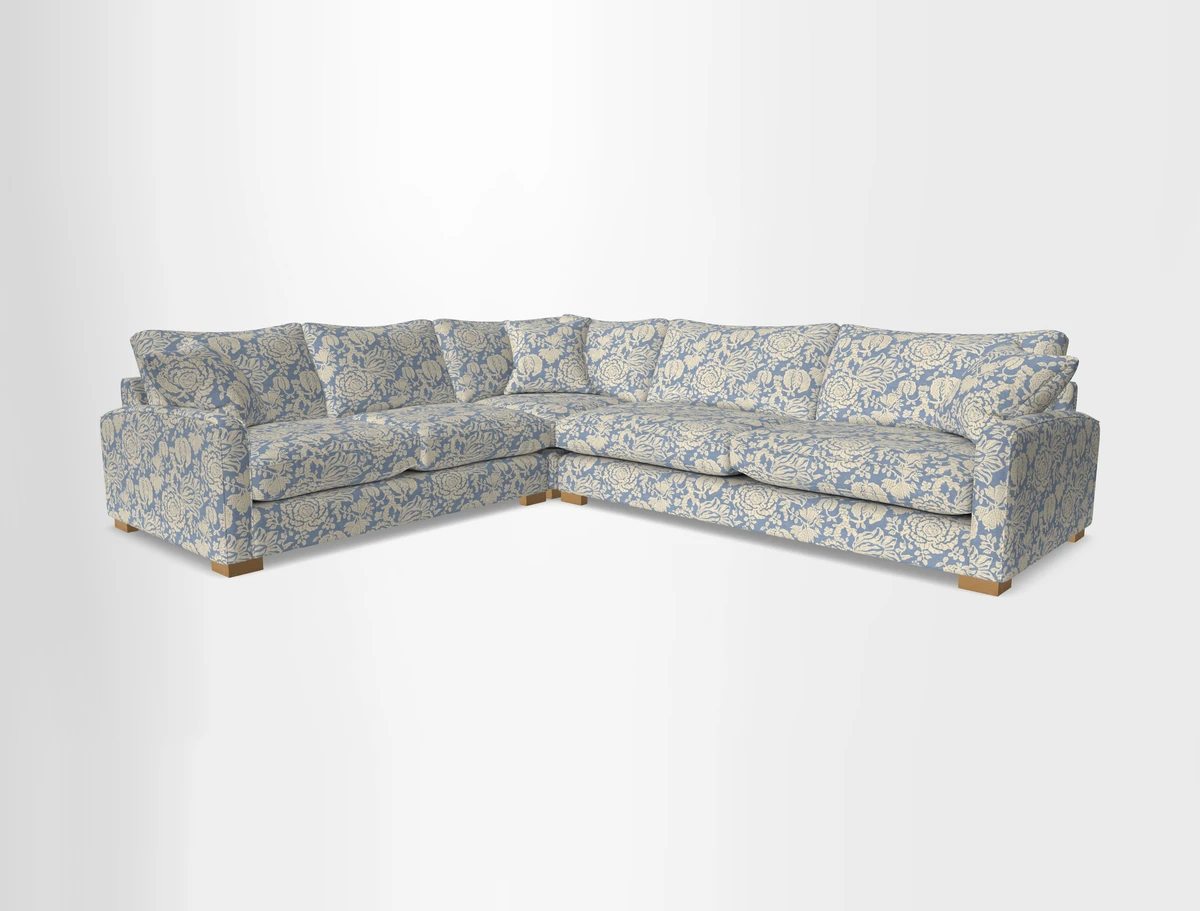 Brook Green large corner sofa RHF in Two Tone Plain Biscuit