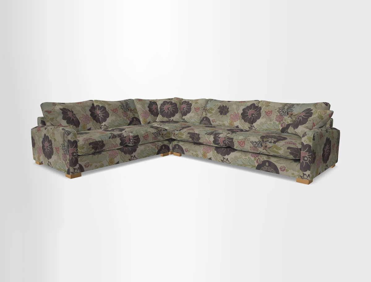 Brook Green large corner sofa RHF in Two Tone Plain Biscuit