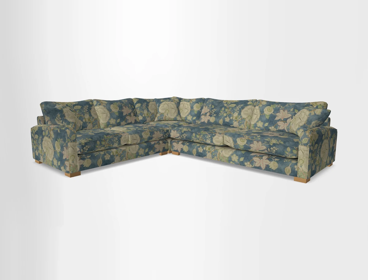Brook Green large corner sofa RHF in Two Tone Plain Biscuit