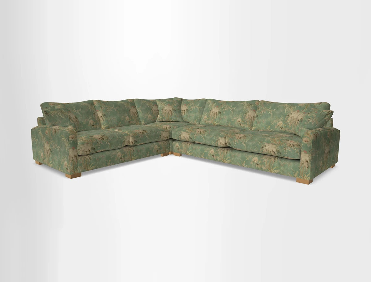 Brook Green large corner sofa RHF in Two Tone Plain Biscuit