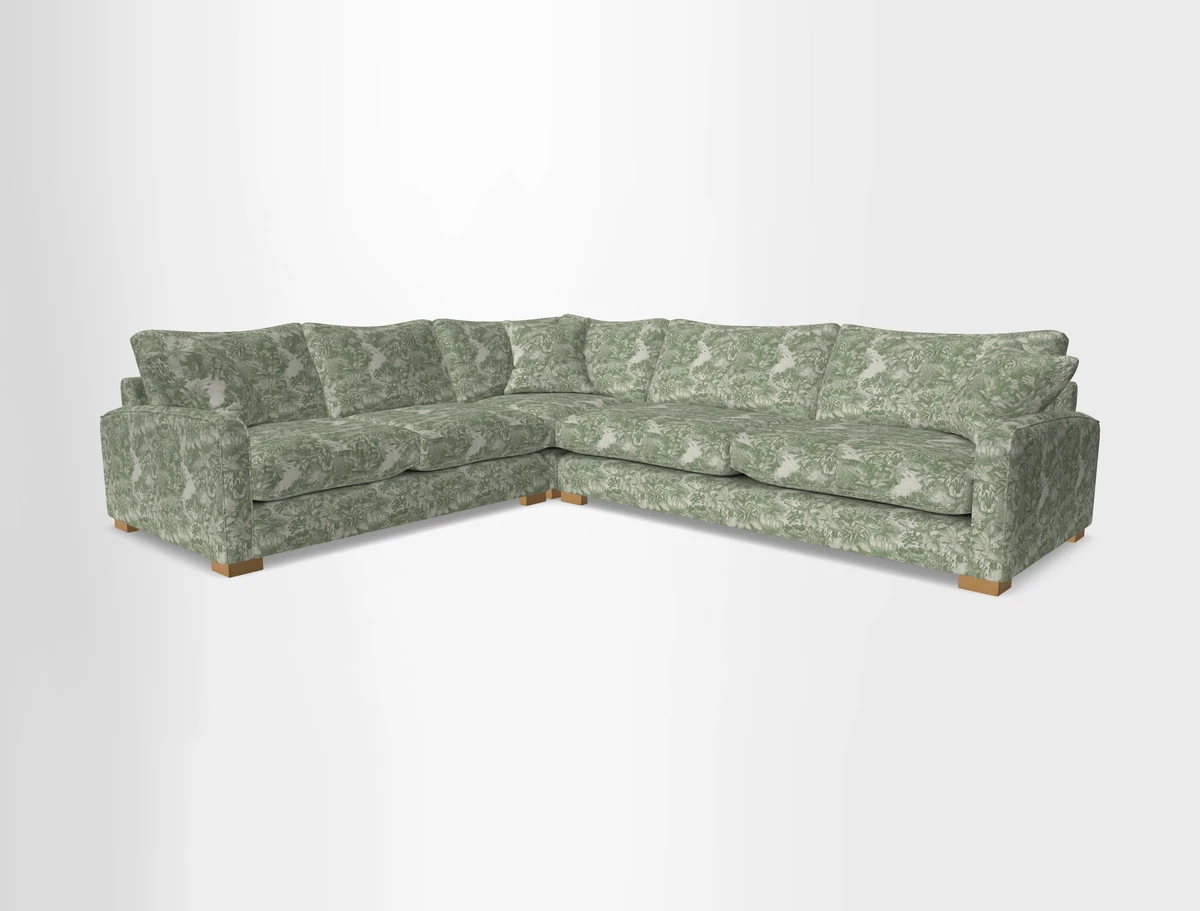 Brook Green large corner sofa RHF in Two Tone Plain Biscuit