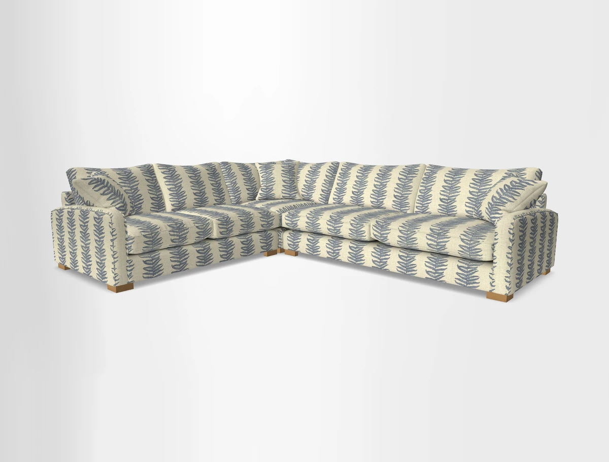 Brook Green large corner sofa RHF in Two Tone Plain Biscuit