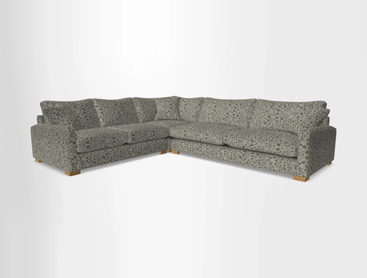 Brook Green large corner sofa RHF in Two Tone Plain Biscuit