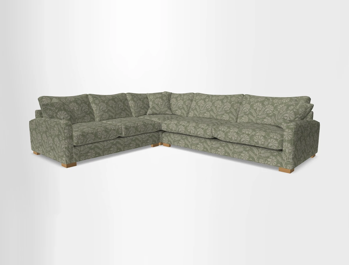 Brook Green large corner sofa RHF in Two Tone Plain Biscuit